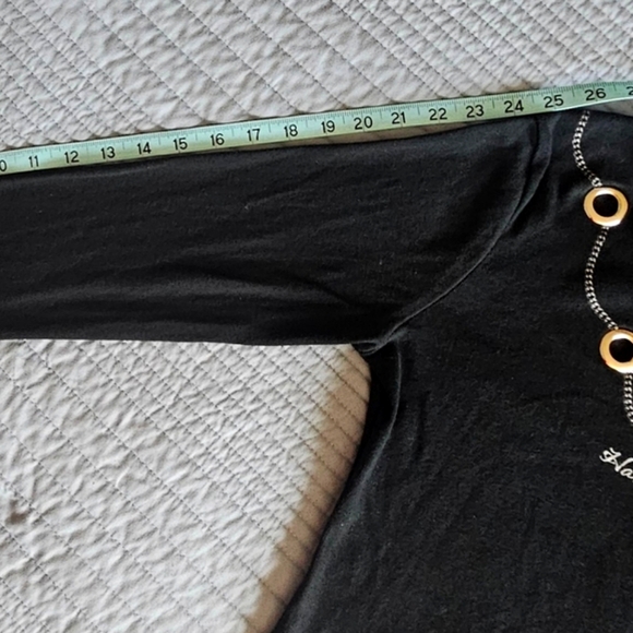HARLEY-DAVIDSON Shirt Women’s Black long-sleeved Top Medium - Picture 5 of 7